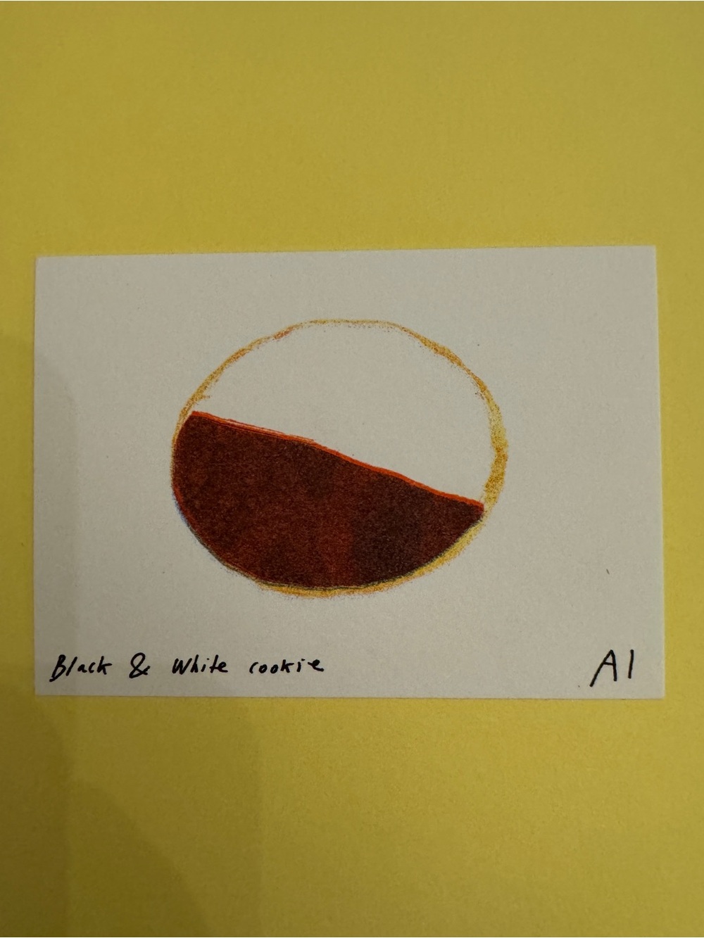 Anastasia Inciardi BLACK AND WHITE COOKIE MINI PRINT. From Whitney Museum, NYC.